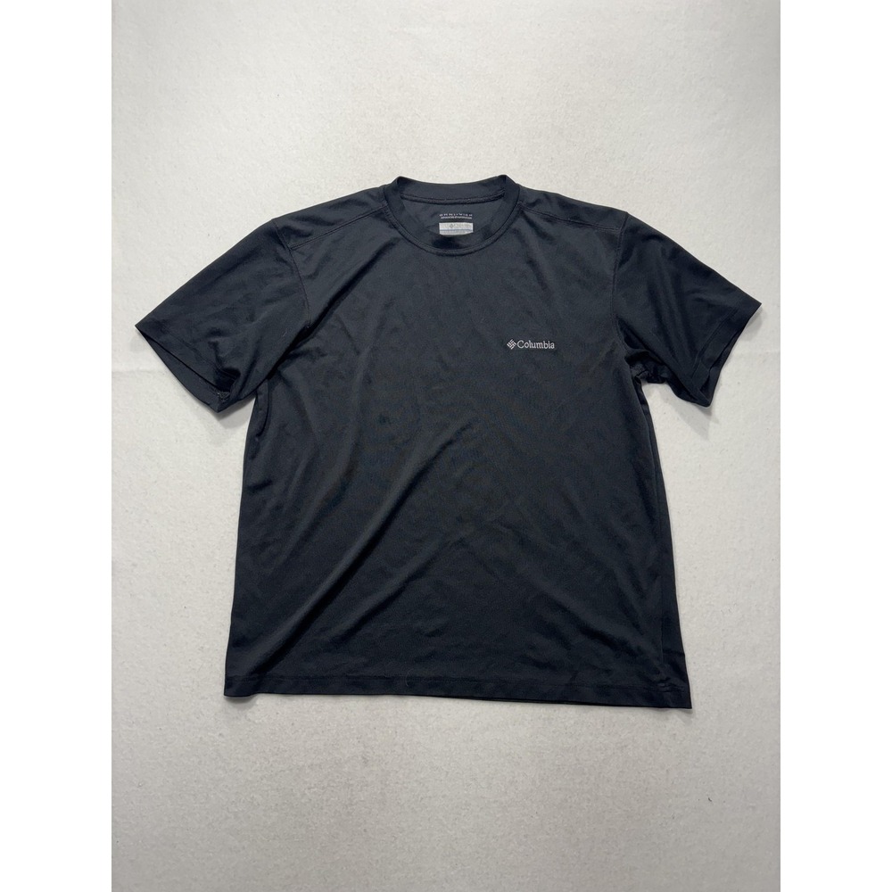 Columbia Omni-Wick Shirt Mens Medium Black Short Sleeve Tee Lightweight Active